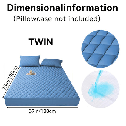 Waterproof Mattress Protector with Side Storage Pocket, Diamond Quilted Deep Pocket Mattress Cover – Breathable Cooling Mattress Pad, Soft Noiseless Bed Protector for Twin Full Queen King, Multiple Colors