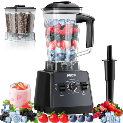 Countertop Blender 2400W 68oz Professional Food Processor, 25000RPM Powerful Smoothie Blender for Kitchen with 2 Containers, Ice Crushing Milkshake Juice Sorbet Grinder Combo in 7 Colors