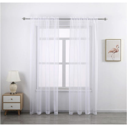 Sheer Curtains 2 Panels Rod Pocket Light Filtering Privacy Window Drapes for Living Room Bedroom Modern Home Decor 52x63 52x84 52x96 39x78 Inch