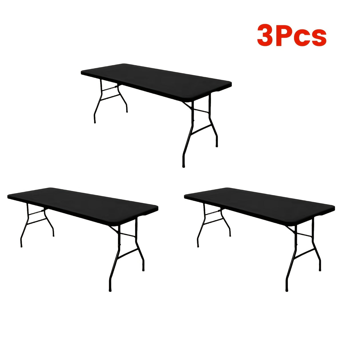 Stretchable Table Covers 6Ft Elastic Spandex Tablecloth Rectangle Washable Polyester Protector for Parties Picnics Weddings Camping Indoor Outdoor