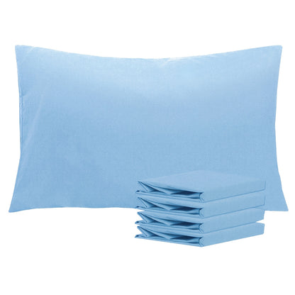 Pillowcases 4 Pack Queen Size Brushed Microfiber – Envelope Closure Soft Wrinkle-Free Fade-Resistant Solid Color Pillow Cases, 20x30 Inch, 32 Colors