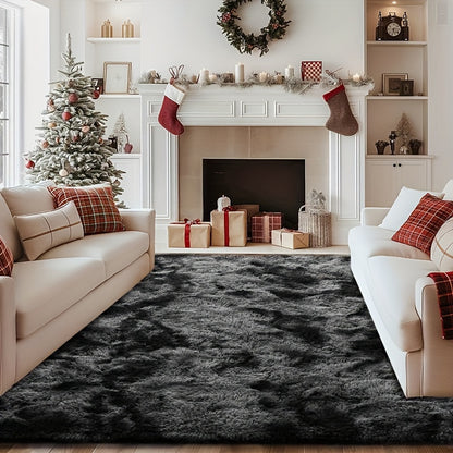 Fluffy Faux Fur Area Rug Super Soft Plush 8x10ft for Living Room Bedroom – Thickened Shaggy Rug 96x120 Inch, Ultra Soft Non-Shed Faux Fur Carpet for Bedroom Living Room Home Decor