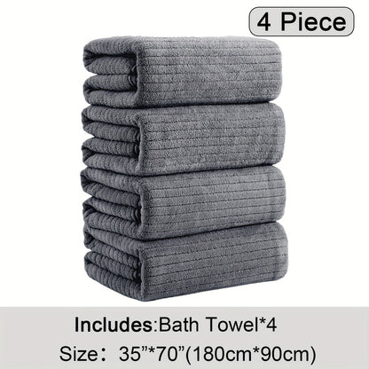 Oversized Bath Towels Set 4 Pack – 35"x70" Extra Large Microfiber Bath Sheets, Super Soft Absorbent Quick Dry Shower Towels for Bathroom, Hotel, Family, 13 Colors Available