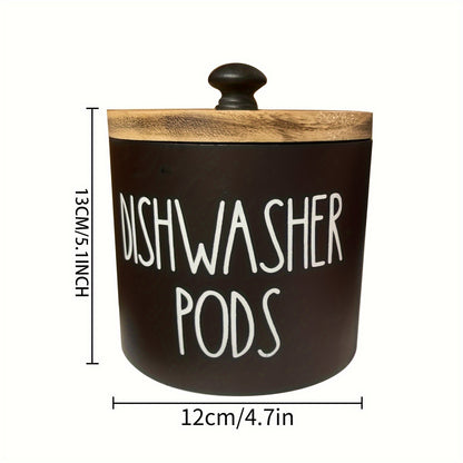Bohemian Wooden Laundry Ball Rack & Round Storage Organizer - Space Saving Kitchen Bathroom Container, Farmhouse Decor Gift, Multi-Purpose Detergent Holder