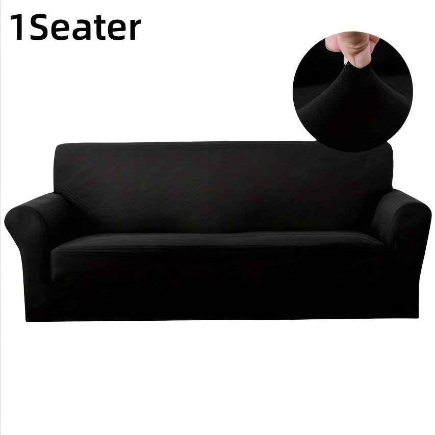 Sofa Cover Elastic Non-Slip Stretch Couch Slipcover for 1 2 3 4 Seater – Cat Scratch Resistant, Breathable Fabric, Fits Living Room, Bedroom & Office – Grey, Black, Red, Navy, Coffee