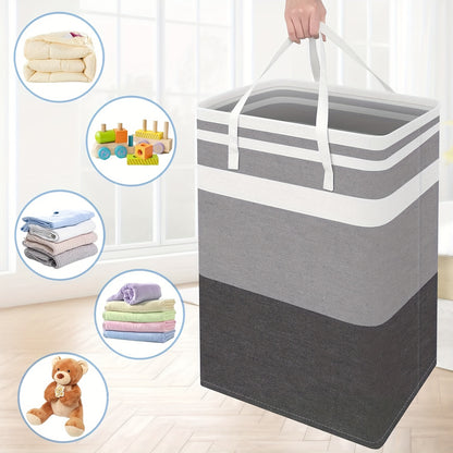 Collapsible Laundry Hamper Set of 3 with Easy Carry Handles, Freestanding Tall Clothes Basket 75L 100L for Bedroom Dorm Bathroom, Foldable Fabric Laundry Baskets