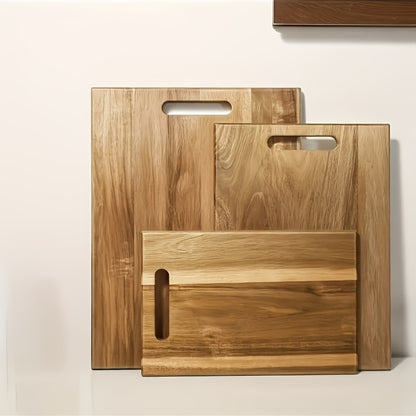 Large Acacia Wood Cutting Board – Solid Hardwood Chopping Board with Non-Slip Base, Serrated Grip Edges, Natural Grain Butcher Block for Meat Vegetables Bread Cheese Kitchen Prep