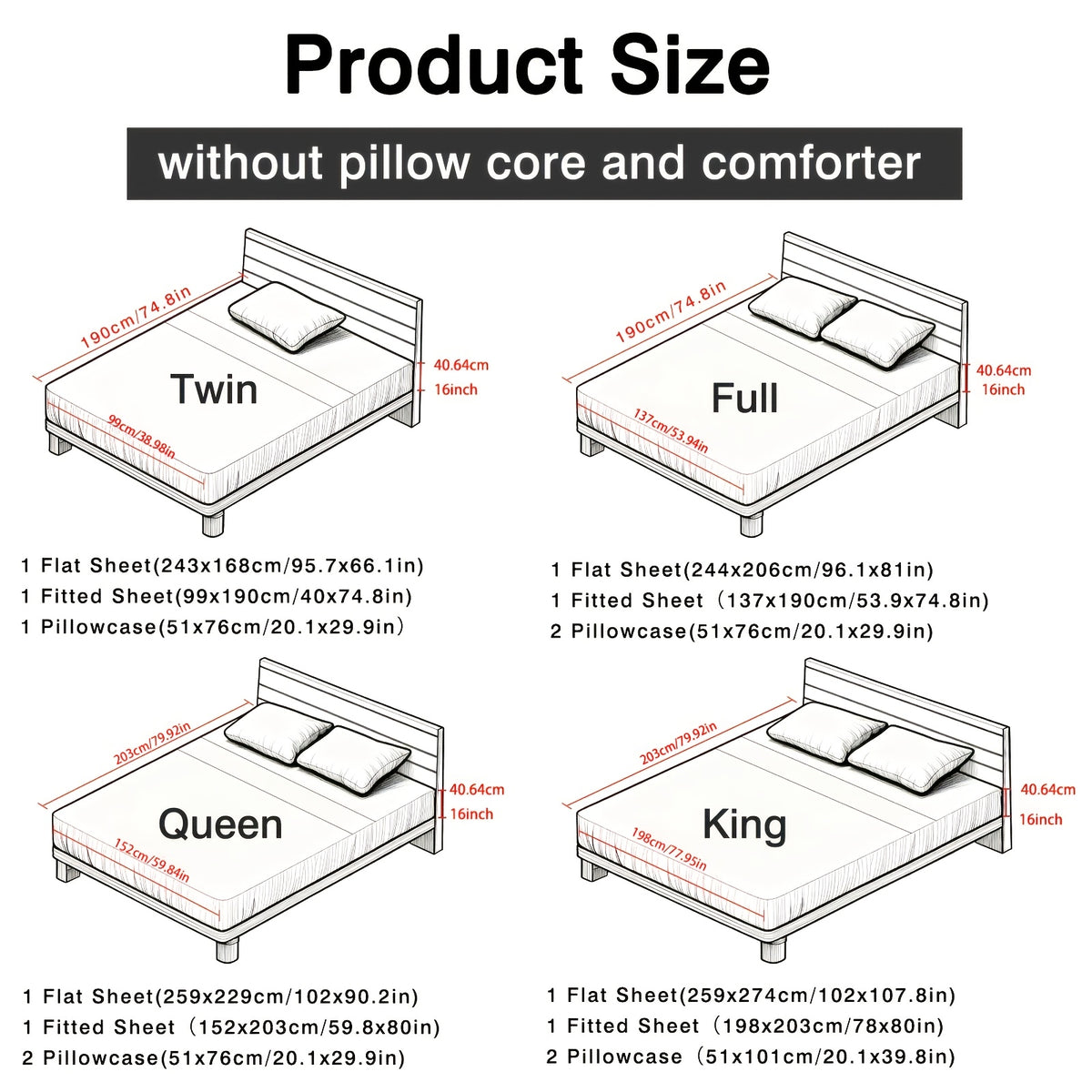 Cooling Bamboo Fiber Sheet Set Twin Full Queen King, 16-Inch Extra Deep Pocket Bed Sheets, Soft Hotel-Style Cooling Bedding for Hot Sleepers, Wrinkle & Shrink Resistant, 13 Colors, 3/4 Piece Set
