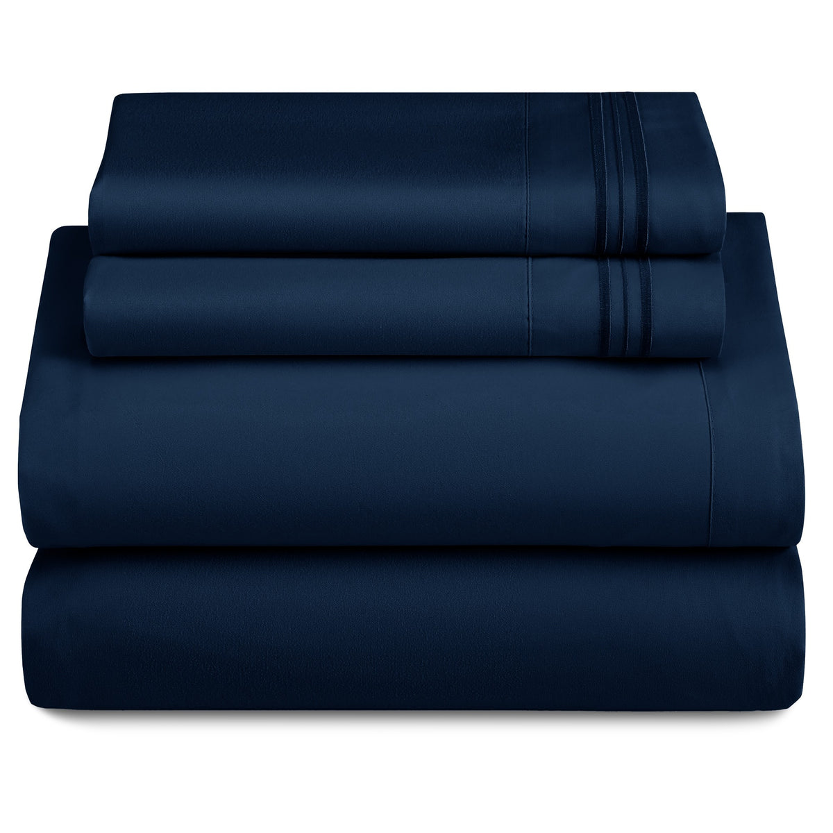 Soft Microfiber Bed Sheet Set 4-Piece 1800 Series 16 Inch Deep Pocket Hotel Luxury Cooling Sheets with Embroidered Pillowcases, Fade & Shrink Resistant, Twin to Cal King, 20 Colors