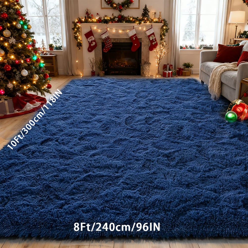 Machine Washable Shag Rug Super Soft Thick Plush Non-Slip Fluffy Carpet for Bedroom Living Room Study Dorm - 3x5 5x7 6x9 8x10 Ft - White Pink Gray Blue Green Black Home Decor Christmas Gift