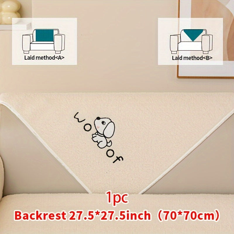 Sherpa Sofa Cover for Pets – Thick Plush Non-Slip Couch Protector Slipcover for Dogs & Cats, Furniture Protection Cover for Sofa Seat, Backrest, Armrest & Cushion, Bedroom Living Room Office
