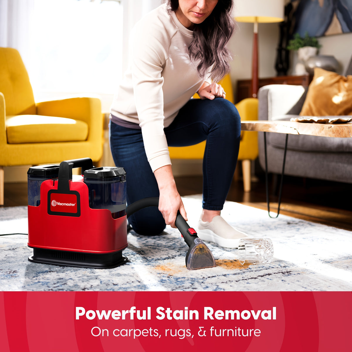 Portable Spot Cleaner 400 Series Carpet & Upholstery Machine – 15KPa Powerful Suction, Corded, Pet Hair Removal for Area Rugs, Couches & Hard Floors