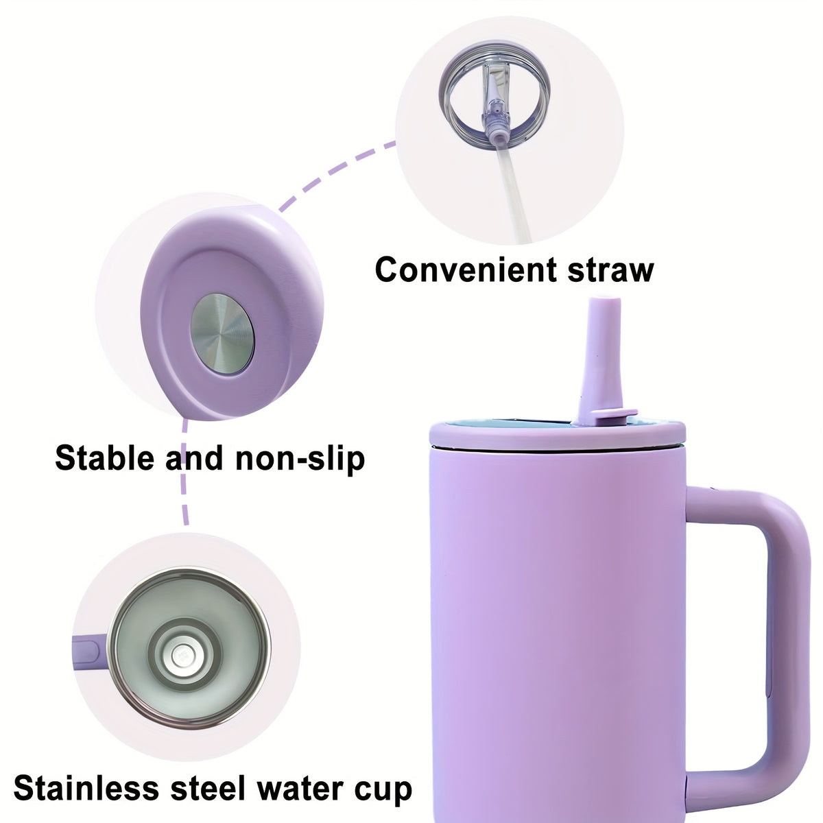 40oz Stainless Steel Insulated Tumbler with Foldable Straw & Lid – Double Wall Vacuum, Keeps Hot 12H Cold 24H, 6 Colors, Perfect for Travel, Office, Car, Gifts