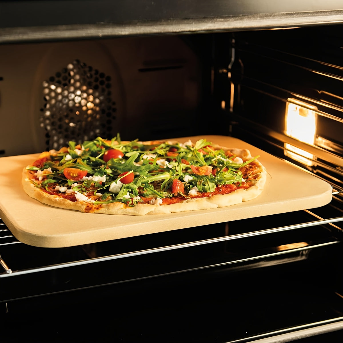 Pizza Stone for Oven and Grill – Heavy Duty Cordierite Baking Stone, Thermal Shock Resistant, 15 x 11.8 Inch Rectangular & 15 Inch Round, 4.5 Lbs, Perfect for Crispy Pizza, Artisan Bread & Holiday Baking