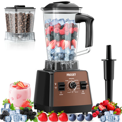 Countertop Blender 2400W 68oz Professional Food Processor, 25000RPM Powerful Smoothie Blender for Kitchen with 2 Containers, Ice Crushing Milkshake Juice Sorbet Grinder Combo in 7 Colors