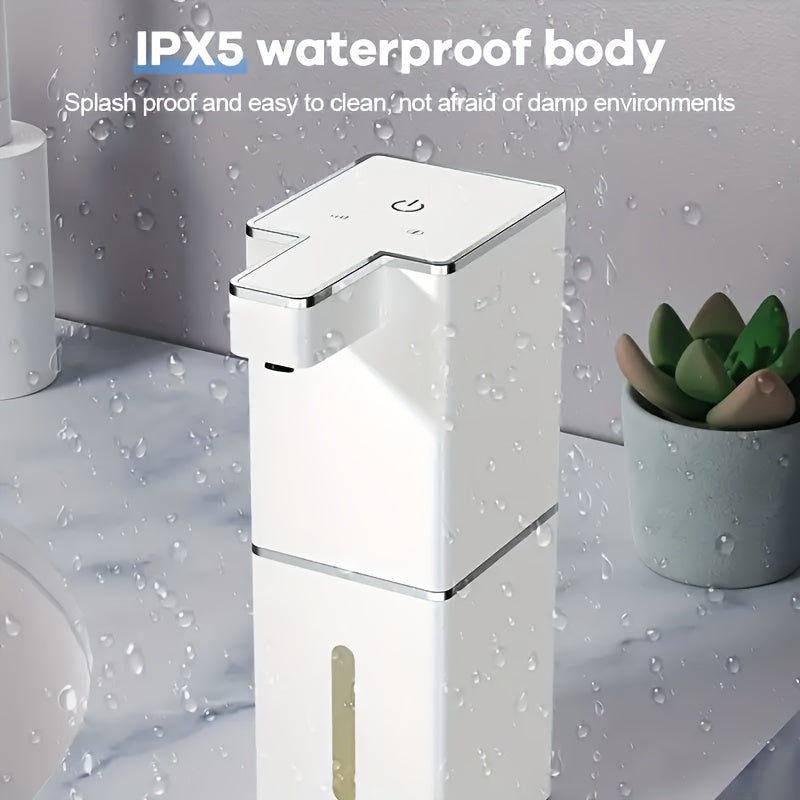 Automatic Soap Dispenser Touchless 13.5oz – Rechargeable Foaming Hand Soap Dispenser for Bathroom Kitchen Foam or Liquid Detergent Dispenser in Black or White