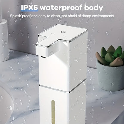 Automatic Soap Dispenser Touchless 13.5oz – Rechargeable Foaming Hand Soap Dispenser for Bathroom Kitchen Foam or Liquid Detergent Dispenser in Black or White