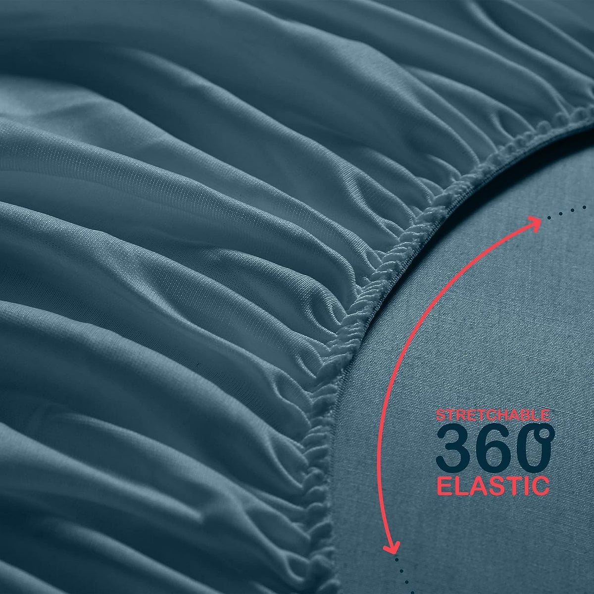Fitted Sheet Brushed Microfiber Deep Pocket – Cooling Ultra Soft Silky Bed Sheet, Shrink & Fade Resistant, Fits Mattress Up to 16", Twin Twin XL Full Queen King Cal King, 8 Colors