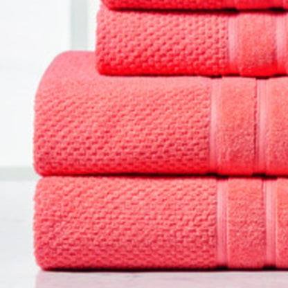 Egyptian Cotton Towel Set 6 Piece – 650 GSM Luxury Bath Towels with Zero Twist Loops, Ultra Soft & Highly Absorbent, Includes 2 Bath Towels, 2 Hand Towels & 2 Washcloths for Bathroom Spa Experience