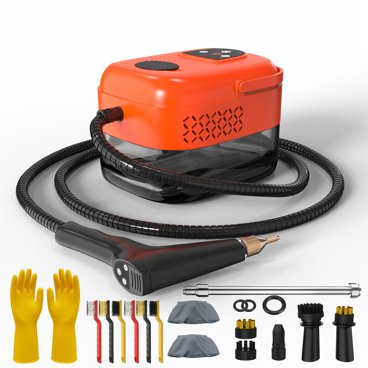 Handheld High Pressure Steam Cleaner – 35-Piece Accessory Set for Kitchen Grease Sofa Appliances, Portable Home Steam Cleaning Machine for Stove Oven Air Conditioner Washing Machine, Multiple Models