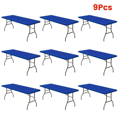 Stretchable Table Covers 6Ft Elastic Spandex Tablecloth Rectangle Washable Polyester Protector for Parties Picnics Weddings Camping Indoor Outdoor