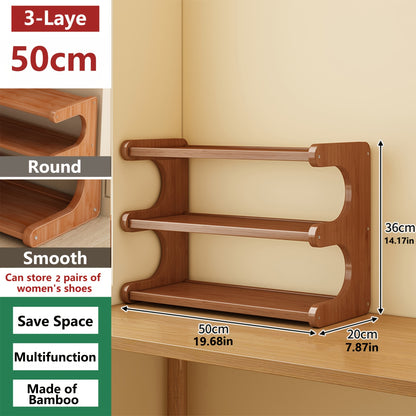 Cube Shoe Storage Rack 3/5/6 Tier with Wood Grain Finish – Freestanding Multi-Layer Independent Shoe Shelf, Space-Saving Easy Assembly Organizer for Entryway Dorm Bedroom Closet, Brown