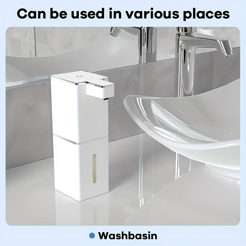 Automatic Soap Dispenser Touchless 13.5oz – Rechargeable Foaming Hand Soap Dispenser for Bathroom Kitchen Foam or Liquid Detergent Dispenser in Black or White
