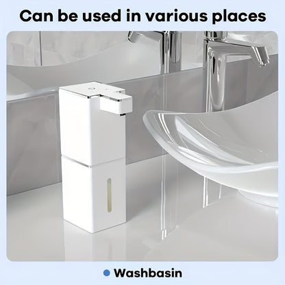 Automatic Soap Dispenser Touchless 13.5oz – Rechargeable Foaming Hand Soap Dispenser for Bathroom Kitchen Foam or Liquid Detergent Dispenser in Black or White