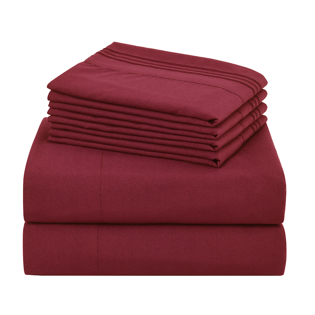 Microfiber Bed Sheets Set 6 Piece Hotel Grade 18" Deep Pocket, Breathable Soft Bedding Twin Full Queen King, 100 GSM All-Season Comfort, Machine Washable Fitted Sheet Flat Sheet Pillowcases, 12 Colors