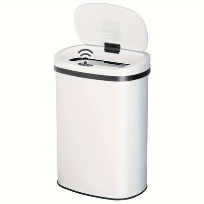 13 Gallon Touchless Motion Sensor Trash Can 50L – Automatic Smart Garbage Can for Kitchen, Office, Bedroom & Living Room, Plastic & Stainless Steel, Multiple Colors
