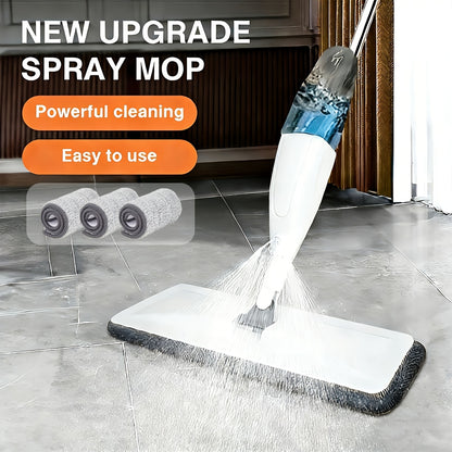 Microfiber Spray Mop with 3 Washable Reusable Pads – Water Spraying Flat Mop for Hardwood, Laminate, Tile & Ceramic Floors – Wet & Dry Dual-Purpose Household Floor Cleaning Mop Set