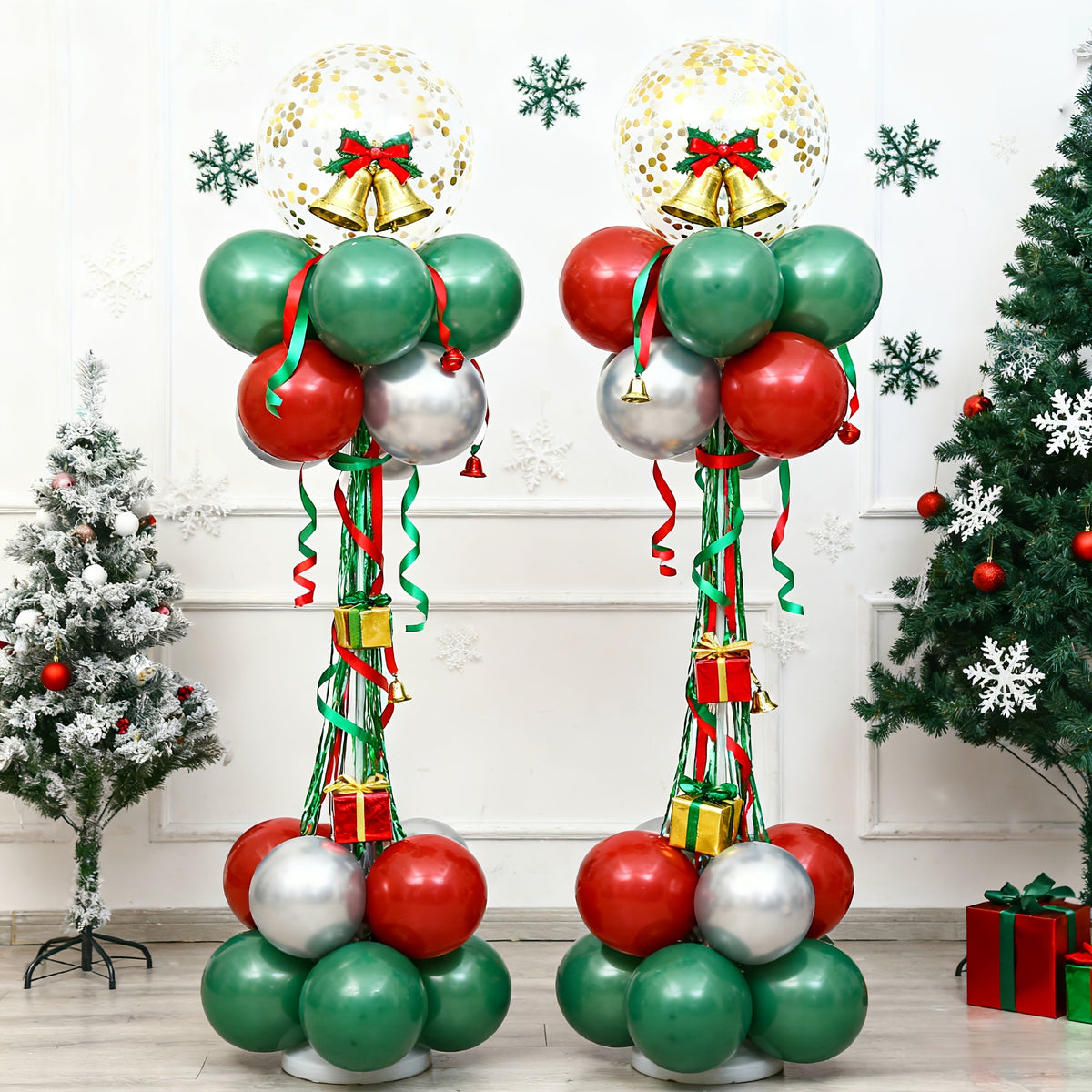 Balloon Column Stand Kit Set of 2 - 7Ft Adjustable Metal Telescopic Pillar Balloon Arch Stand for Birthday Party, Wedding, Graduation, Halloween & Christmas Decorations