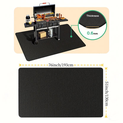 BBQ Grill Mat Double-Sided Fireproof Waterproof – Fiberglass Silicone Under Grill Protector for Deck Patio Lawn, Heat Resistant, Easy Clean, 7 Sizes for Outdoor Grills Fire Pits & Smokers