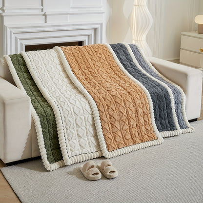 Bohemian Sofa Cover Quilted Plush with Ruffles – Machine Washable Couch Protector for Pets, Anti-Slip Furniture Cover for Armchair Loveseat 3 4 Seater Sofa