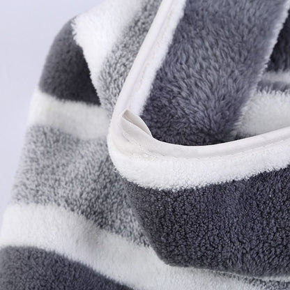 Striped Bath Towel Set, Absorbent Quick-Dry Shower Towels, Super Soft Skin-Friendly Cotton-Feel Bathing Towels for Home Bathroom & Beach, 27.6x55.1 Inch, Available in 1-Pack & 4-Pack, Multiple Colors