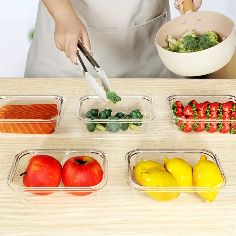 Glass Food Storage Containers 20-Piece Set 10 Containers + 10 Airtight Lids Stackable Meal Prep Containers, Oven Microwave Refrigerator & Dishwasher Safe – Space-Saving Kitchen Organization