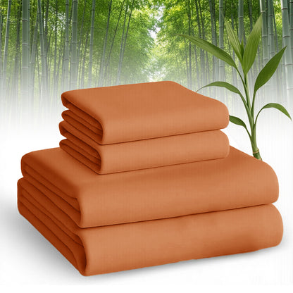 Bamboo Bed Sheet Set Twin Full Queen King - 2000TC Cooling Sheets Ultra Soft Deep Pocket Fits 16 Inch, All Season Comfort for Hot Sleepers with 2 Pillowcases, Multiple Colors