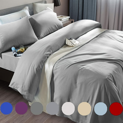 Microfiber Bed Sheet Set 4 Piece – 1800 Thread Count Deep Pocket Sheets for 18-24 Inch Mattress, Wrinkle-Free Soft Bedding Set, Twin XL Full Queen King, 12 Colors, Hotel Quality Bedroom Sheets