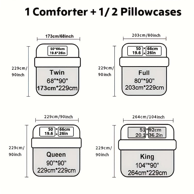 Comforter Set Queen King Twin Diamond Grid Quilted, Soft Microfiber Down Alternative Bedding Set with Pillowcases, All Season Breathable Lightweight Duvet Insert, 9 Colors Available