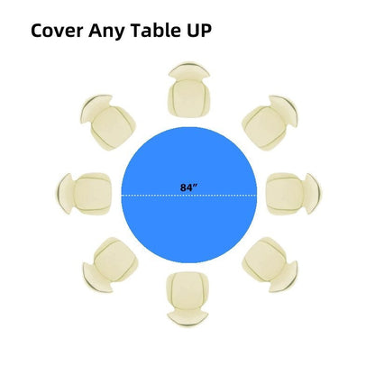 Disposable Plastic Tablecloth 12-Pack – Heavy Duty Table Cover for Parties, 84" Round & 54"x108" Rectangle, 22 Colors for Kitchen Dining Outdoor Events
