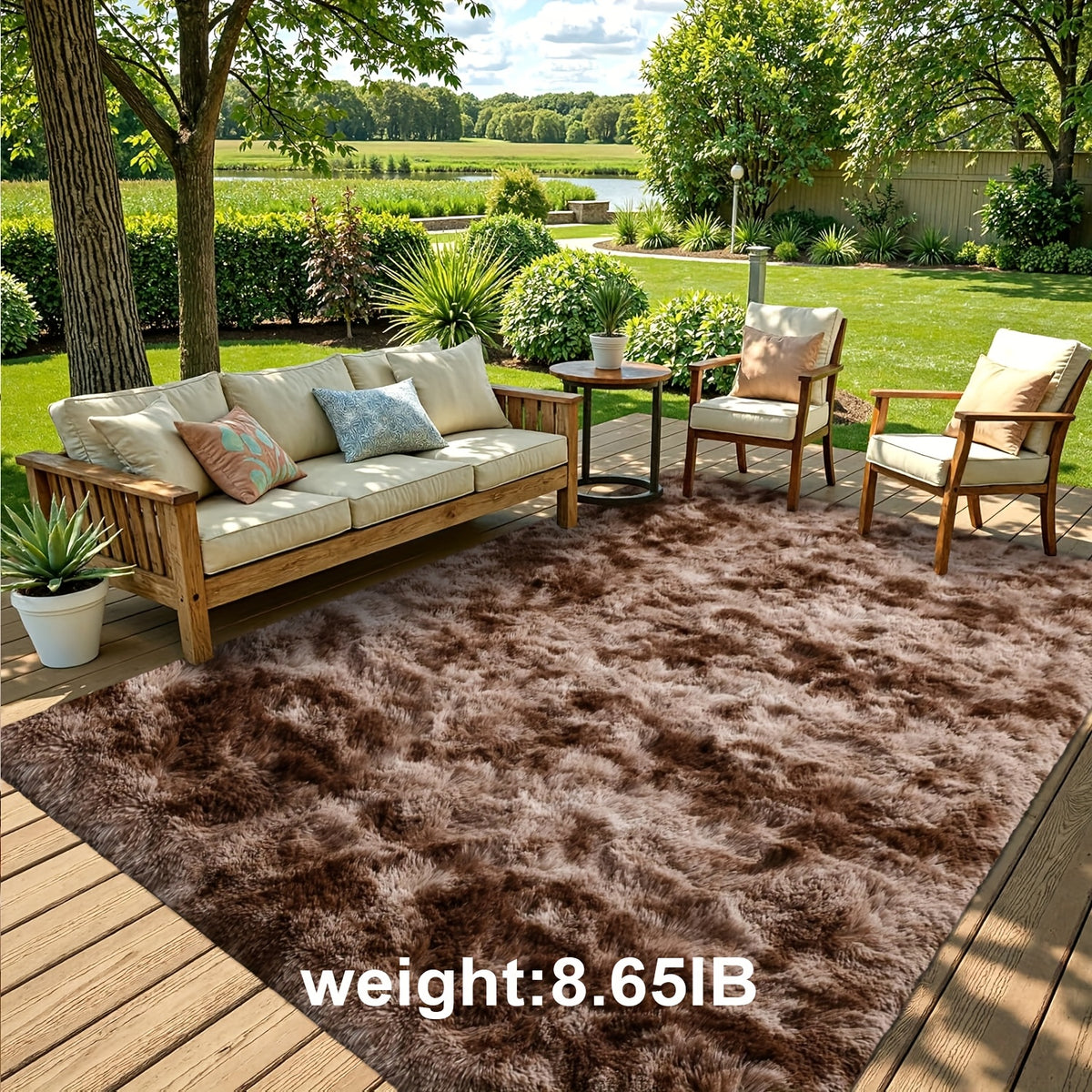 Fluffy Area Rug Non-Slip Soft Plush Carpet for Living Room Bedroom Kitchen Bathroom – Modern Home Decor Floor Mat Easy to Clean – Multiple Sizes & Colors Coffee Gray Black