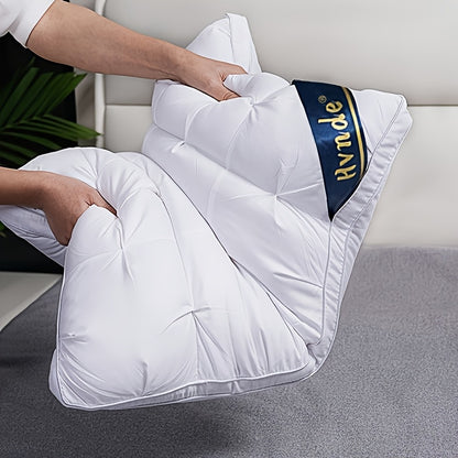 Luxury Bed Pillows 2 Pack with Satin Cover Hotel Quality, Non-Sinking High Pillow Core Hypoallergenic Polyester, Deep Sleep Neck Support Cooling All-Season Pillow Set for Bedroom, Ideal Gift