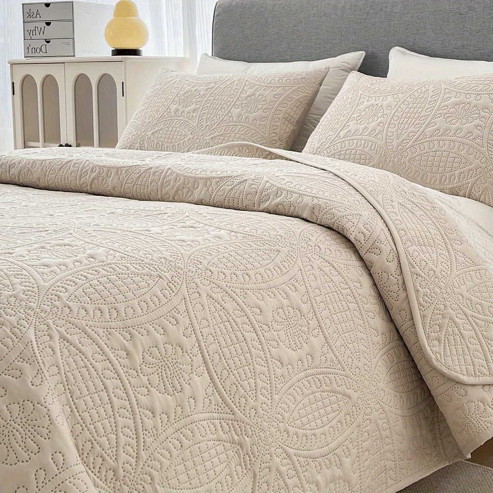 Lightweight Bedspread Coverlet All Season - Soft Breathable Quilted Coin Pattern Blanket for Bed, Non-Slip Reversible Bed Cover for Bedroom, Dorm & Guest Room - Twin Full Queen King, 6 Colors
