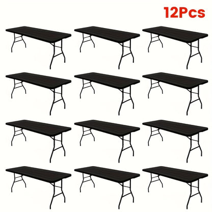 Stretchable Table Covers 6Ft Elastic Spandex Tablecloth Rectangle Washable Polyester Protector for Parties Picnics Weddings Camping Indoor Outdoor