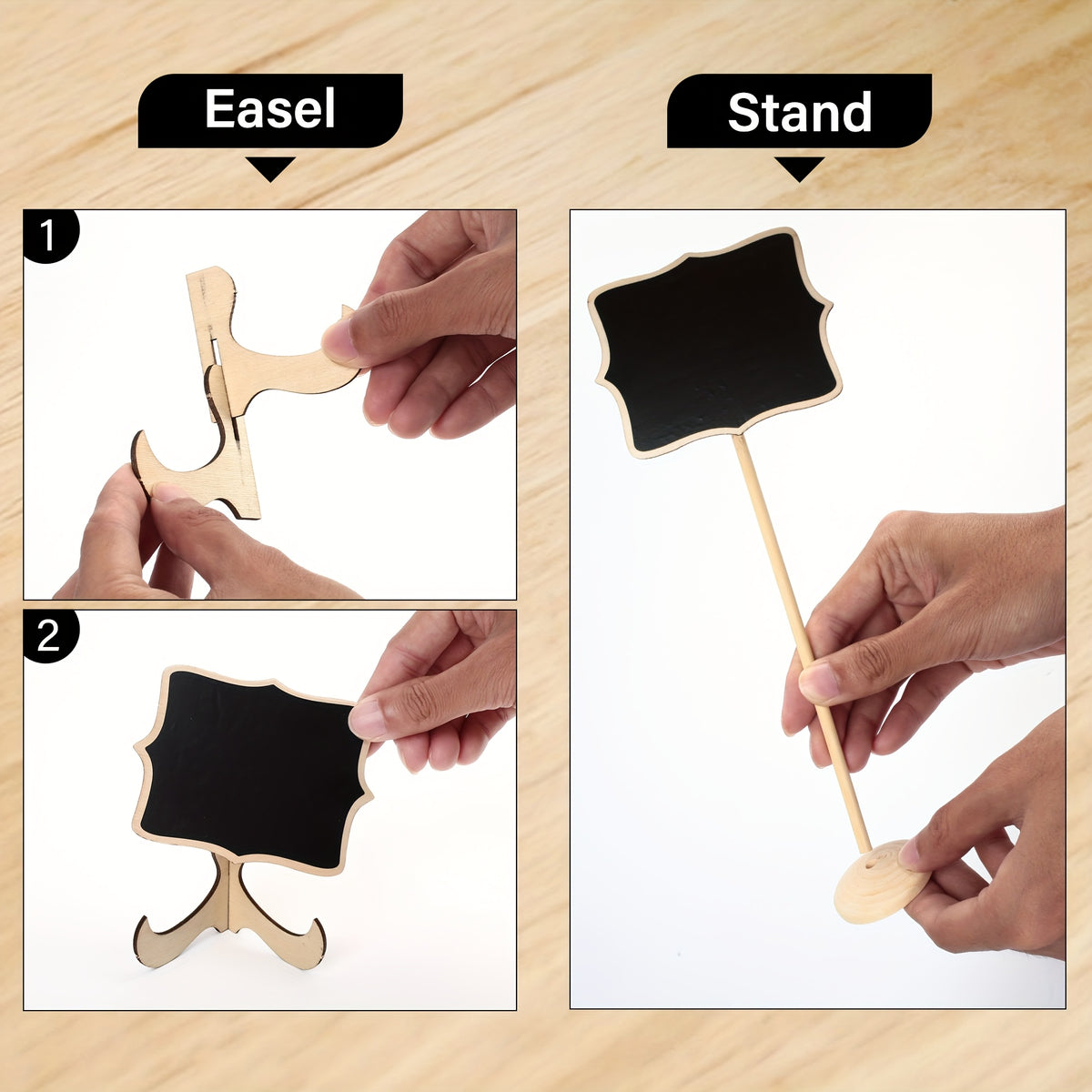 Mini Chalkboard Signs with Easel Stand 20 Pack Reusable Table Number Food Labels for Wedding Birthday Party Buffet Christmas Halloween Event Decoration