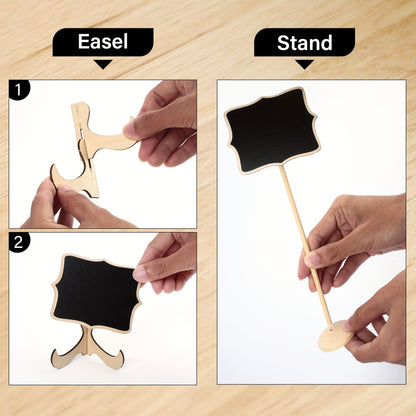 Mini Chalkboard Signs with Easel Stand 20 Pack Reusable Table Number Food Labels for Wedding Birthday Party Buffet Christmas Halloween Event Decoration
