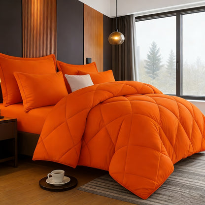 Bedding Comforter Set 30+ Colors All Season – Diamond Quilted Down Alternative Comforter with Pillowcases, Soft Lightweight Breathable Microfiber Fill, Twin Queen King, 2/3 Piece Bed Set for Bedroom Guest Room Dorm