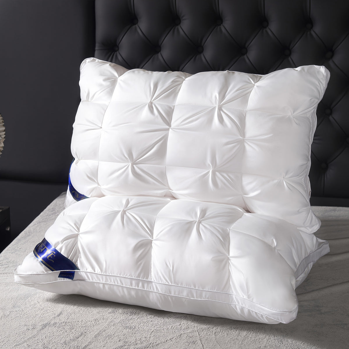 Bed Pillows for Sleeping Set of 2 - Luxury Hotel Quality Down Alternative Pillows, Cooling Breathable Neck Support Pillow for Side, Back & Stomach Sleepers, Soft Fluffy, Queen King Size, Multiple Colors
