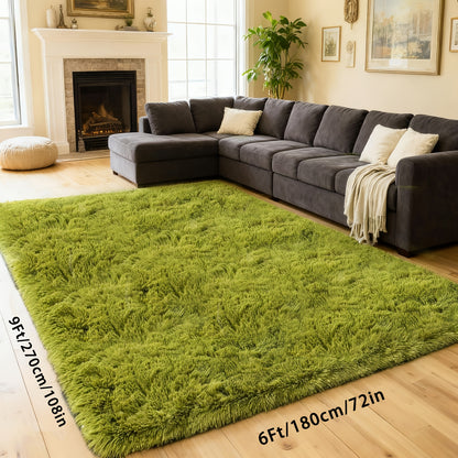 Machine Washable Shag Rug Super Soft Thick Plush Non-Slip Fluffy Carpet for Bedroom Living Room Study Dorm - 3x5 5x7 6x9 8x10 Ft - White Pink Gray Blue Green Black Home Decor Christmas Gift