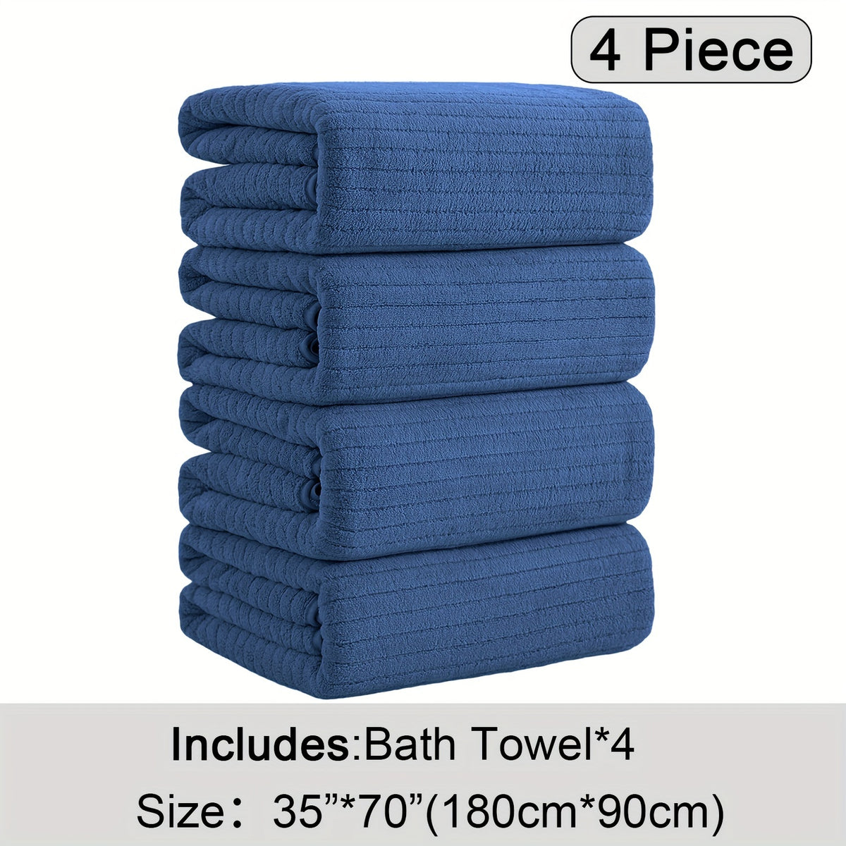 Oversized Bath Towels Set 4 Pack – 35"x70" Extra Large Microfiber Bath Sheets, Super Soft Absorbent Quick Dry Shower Towels for Bathroom, Hotel, Family, 13 Colors Available